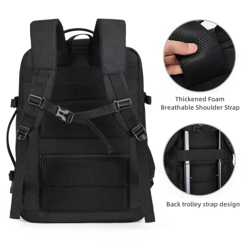 La Mochila Viral de Viaje y Negocios: Impermeable, y ¡Expandible de 26L a 39L!