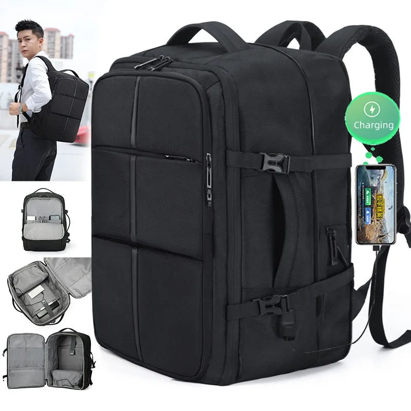 La Mochila Viral de Viaje y Negocios: Impermeable, y ¡Expandible de 26L a 39L!