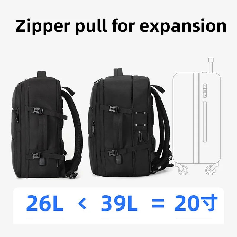 La Mochila Viral de Viaje y Negocios: Impermeable, y ¡Expandible de 26L a 39L!