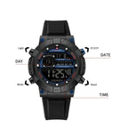 Reloj Naviforce NAVIFORCE NF9241T Reloj deportivo informal con pantalla luminosa, cronógrafo, reloj Digital resistente al agua