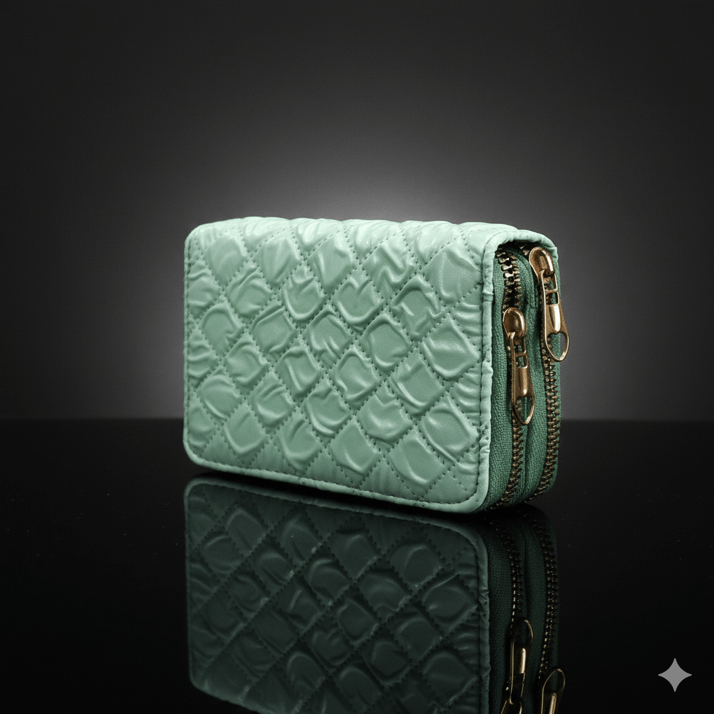 Billetera "Lavender Dream" con Doble Compartimento: Elegancia en cada relieve.