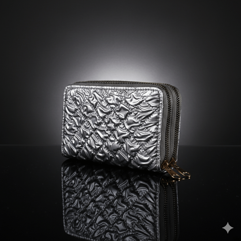 Billetera "Lavender Dream" con Doble Compartimento: Elegancia en cada relieve.