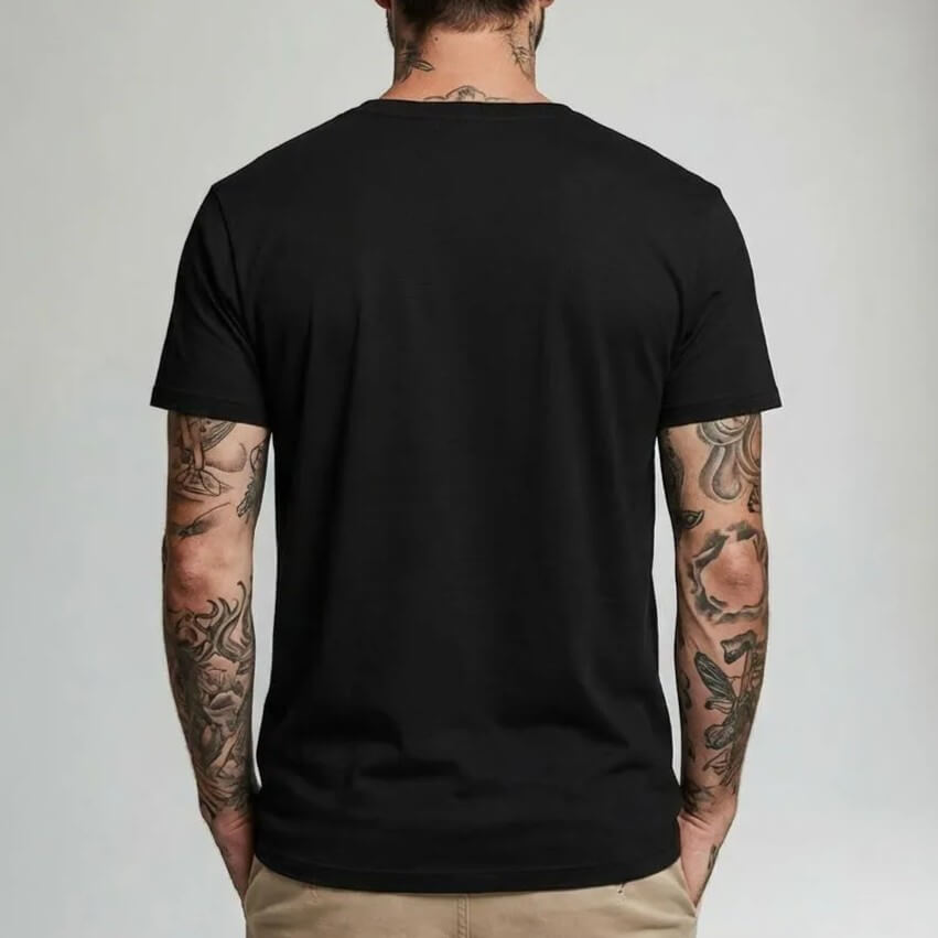 Polera Cuello Redondo Regular Slim ( Negro )