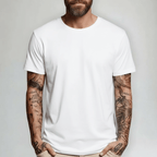 Polera Cuello Redondo Regular Slim ( Blanco )