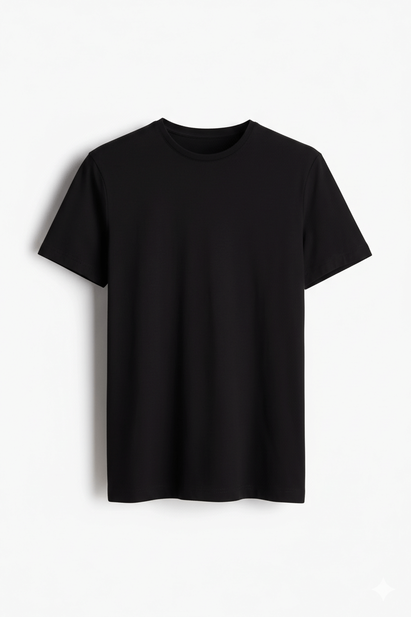 Polera Cuello Redondo Regular Slim ( Negro )