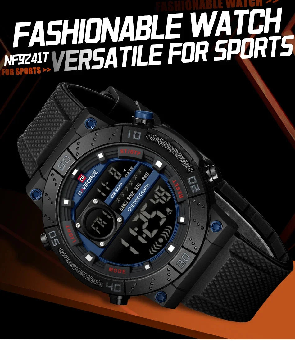 Reloj Naviforce NAVIFORCE NF9241T Reloj deportivo informal con pantalla luminosa, cronógrafo, reloj Digital resistente al agua