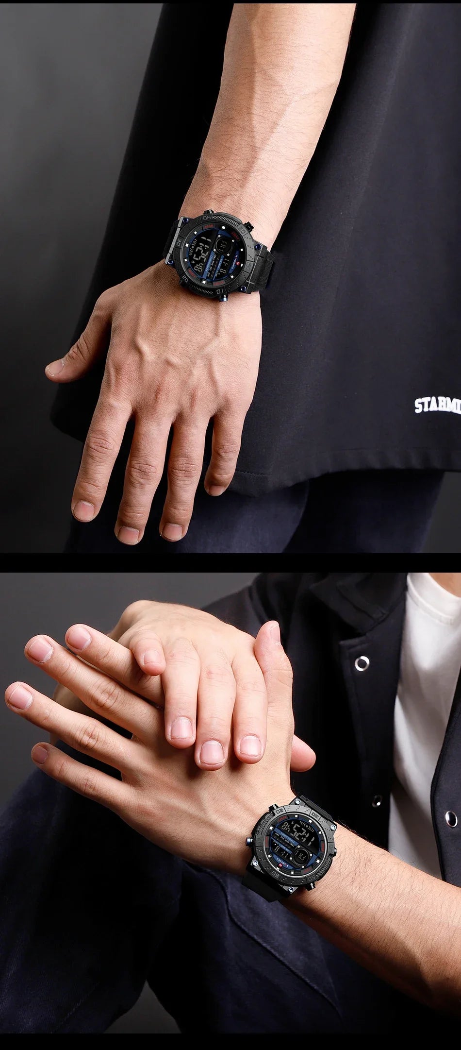 Reloj Naviforce NAVIFORCE NF9241T Reloj deportivo informal con pantalla luminosa, cronógrafo, reloj Digital resistente al agua