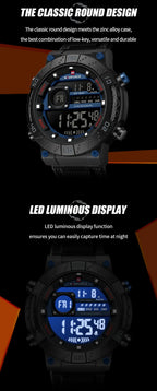 Reloj Naviforce NAVIFORCE NF9241T Reloj deportivo informal con pantalla luminosa, cronógrafo, reloj Digital resistente al agua